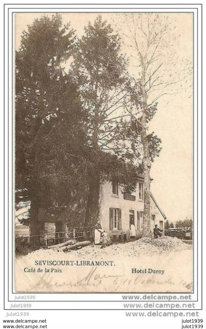 SEVISCOURT ..-- Café De La Paix . 1906 Vers BOUILLON ( Melle Lucie BRACONNIER ) . Signé : Marie !!! Voir Verso . - Libramont-Chevigny