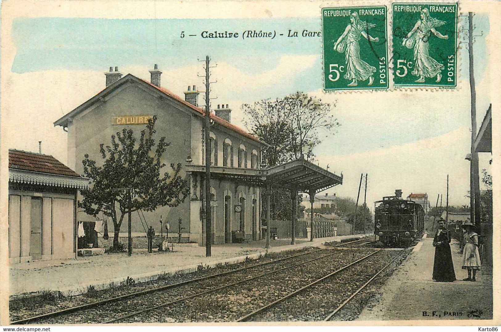 Caluire * Vue Sur La Gare * Ligne Chemin De Fer * Train Locomotive - Caluire Et Cuire