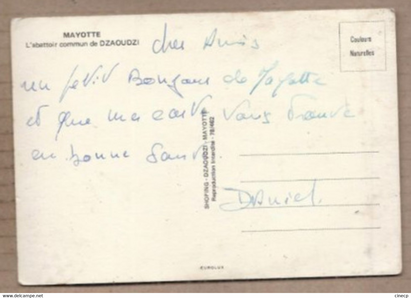 CPSM MAYOTTE - DZAOUDZI - L'abattoir Commun De Dzaoudzi - TB PLAN EDIFICE + Vue Générale Village Derrière - Mayotte