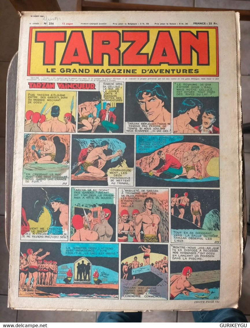 TARZAN N° 256 Le Grand Magazine D'aventures BUFFALO-BILL ARIZONA BILL Alain Météor ALANTE  Nat Du Santa Cruz  18/08/1951 - Tarzan