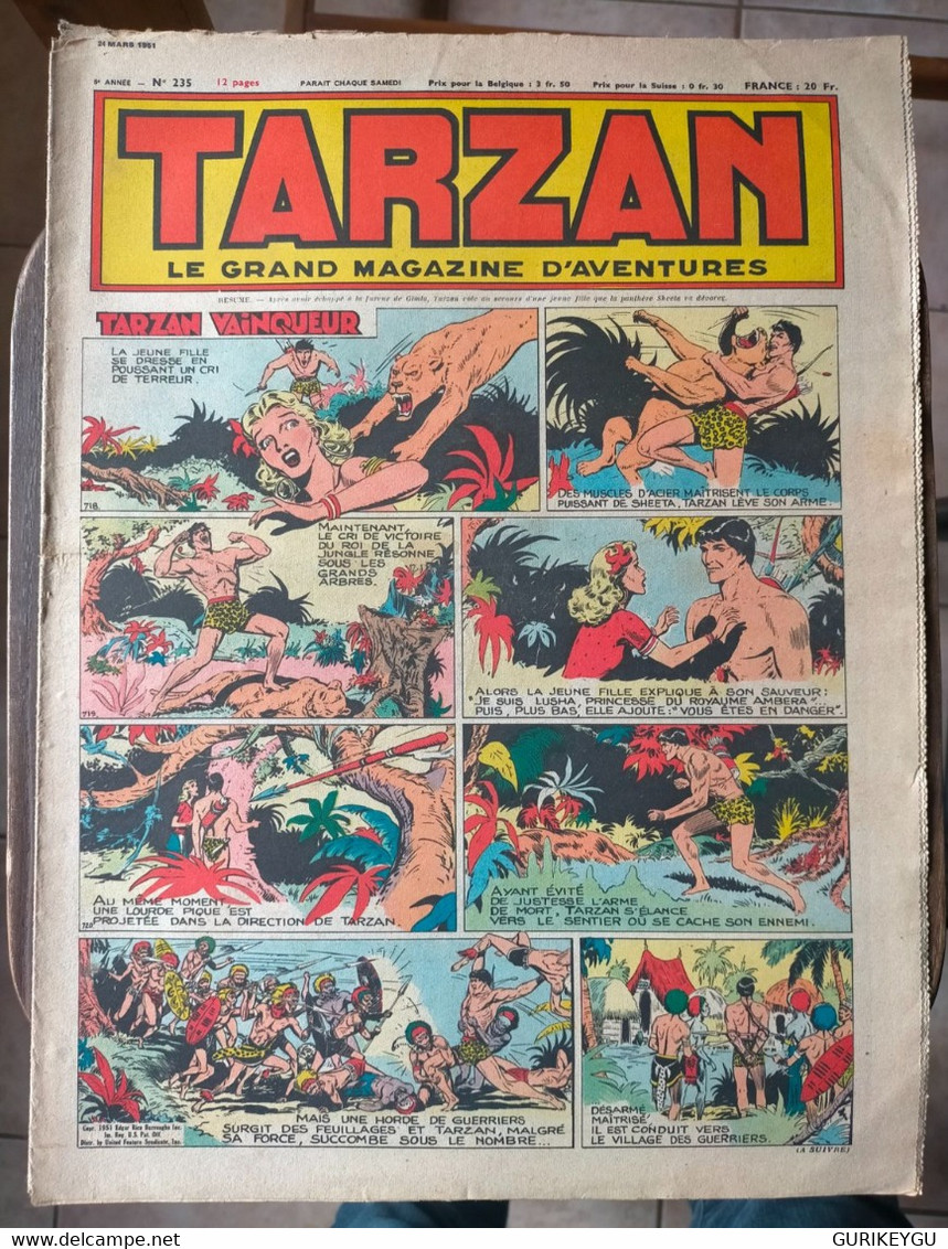 TARZAN N° 235 Le Grand Magazine D'aventures BUFFALO-BILL ARIZONA BILL Dann Fils De La PAMPA   24/03/1951 - Tarzan