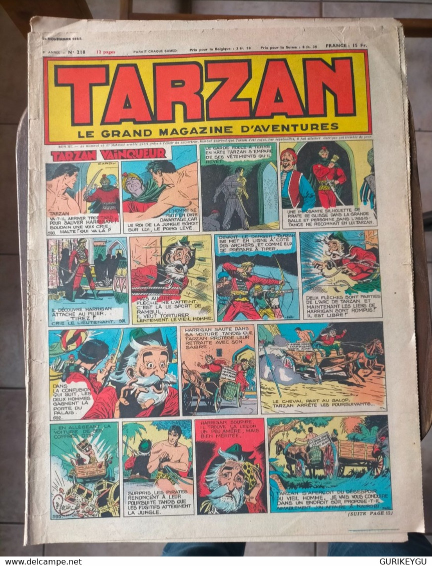 TARZAN N° 218 Le Grand Magazine D'aventures BUFFALO-BILL L'épervier   25/11/1950 - Tarzan