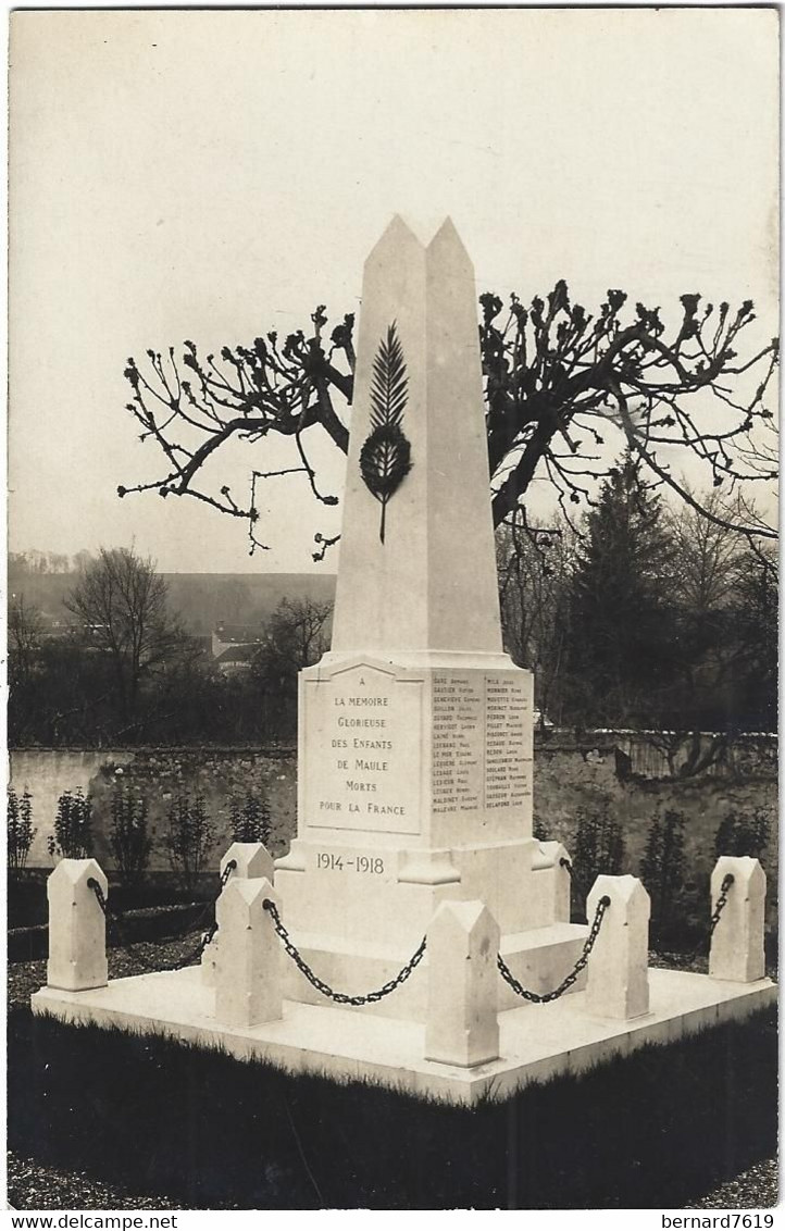 78    Maule  -   Monument Aux Morts De La Grande Guerre - Carte Photo - Maule