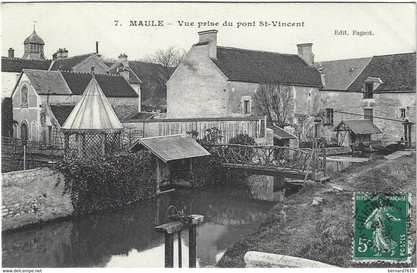 78    Maule  - Vue Prise Du Pont Saint Vincent - Maule
