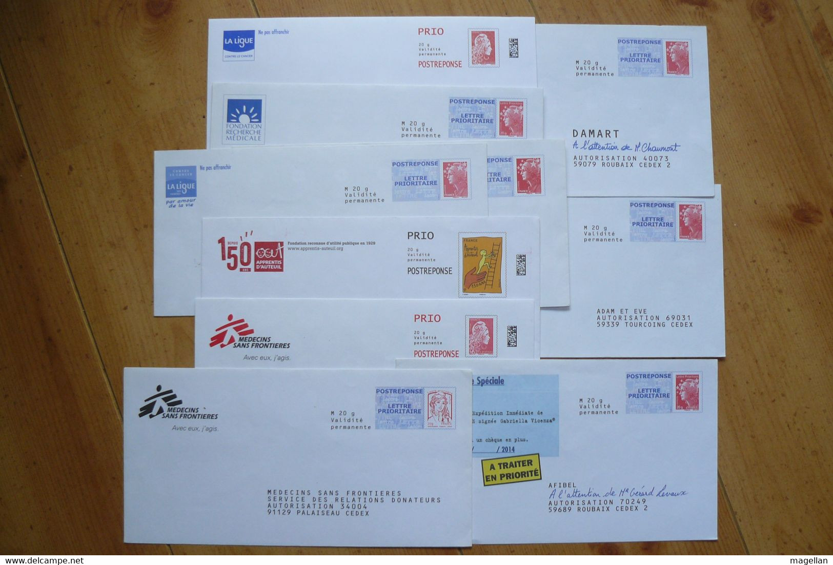 France - PAP Réponse - Lot De 10 Différentes Enveloppes Réponses Neuves - Konvolute: Ganzsachen & PAP