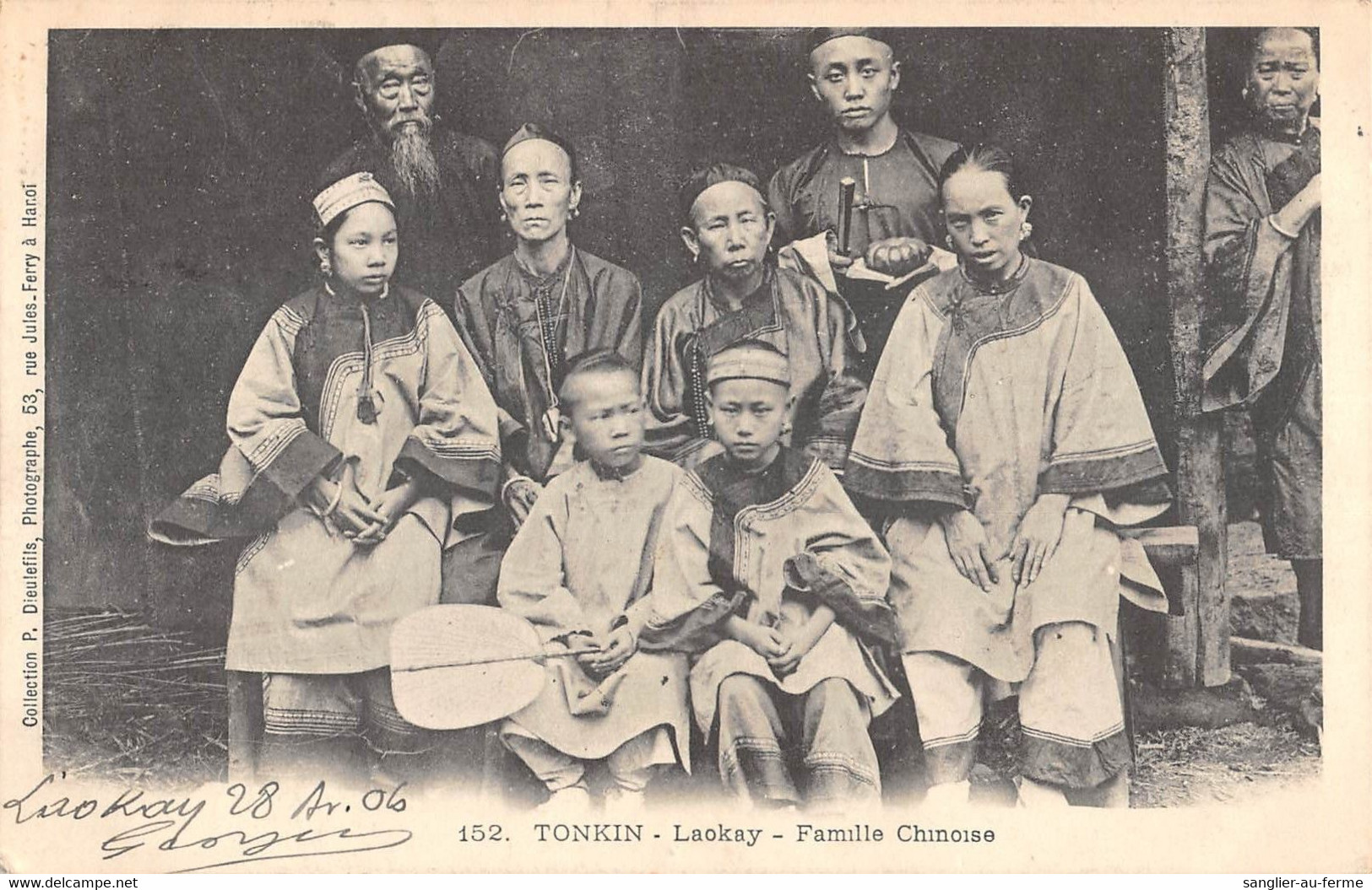 CPA ASIE TONKIN LAOKAY FAMILLE CHINOISE - Vietnam