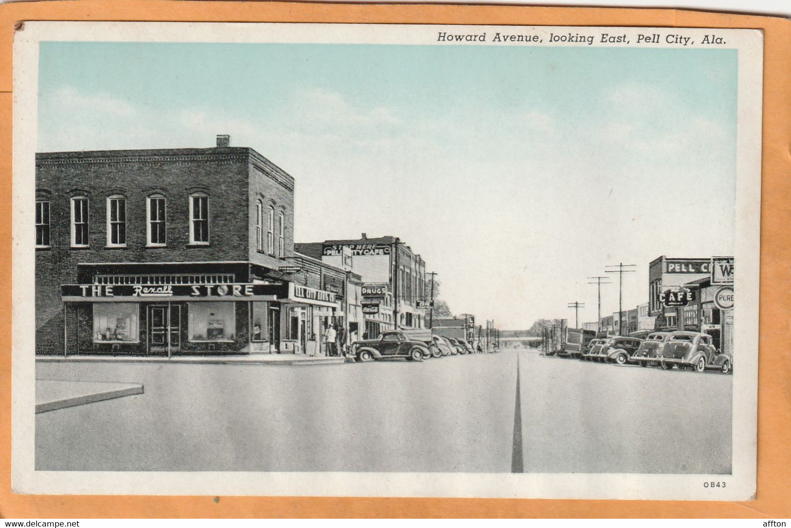 Pell City AL Coca Cola Advertising Sign Old Postcard - Montgomery