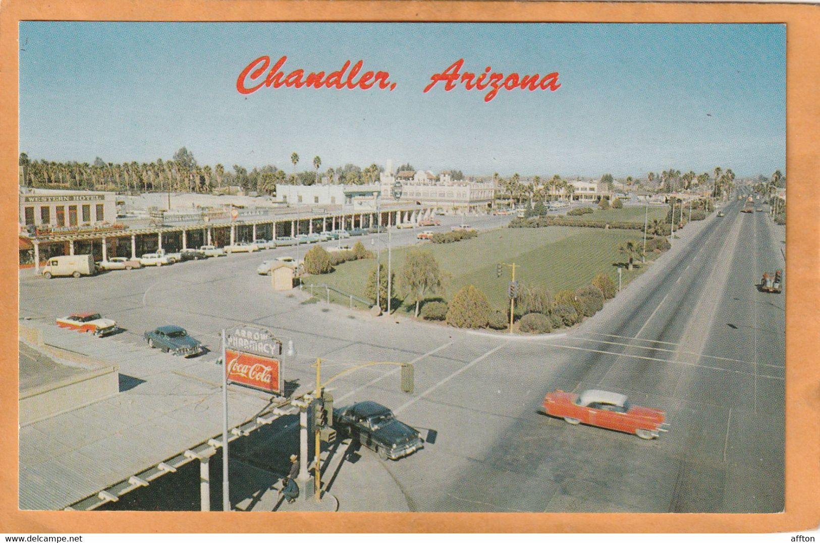 Chandler Az Coca Cola Advertising Sign Old Postcard - Chandler