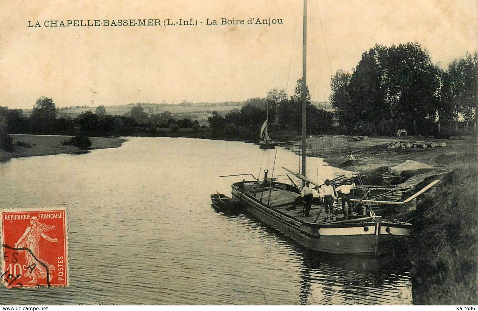 La Chapelle Basse Mer * La Boire D'anjou * Péniche Batellerie Barge Chaland Péniches - La Chapelle Basse-Mer