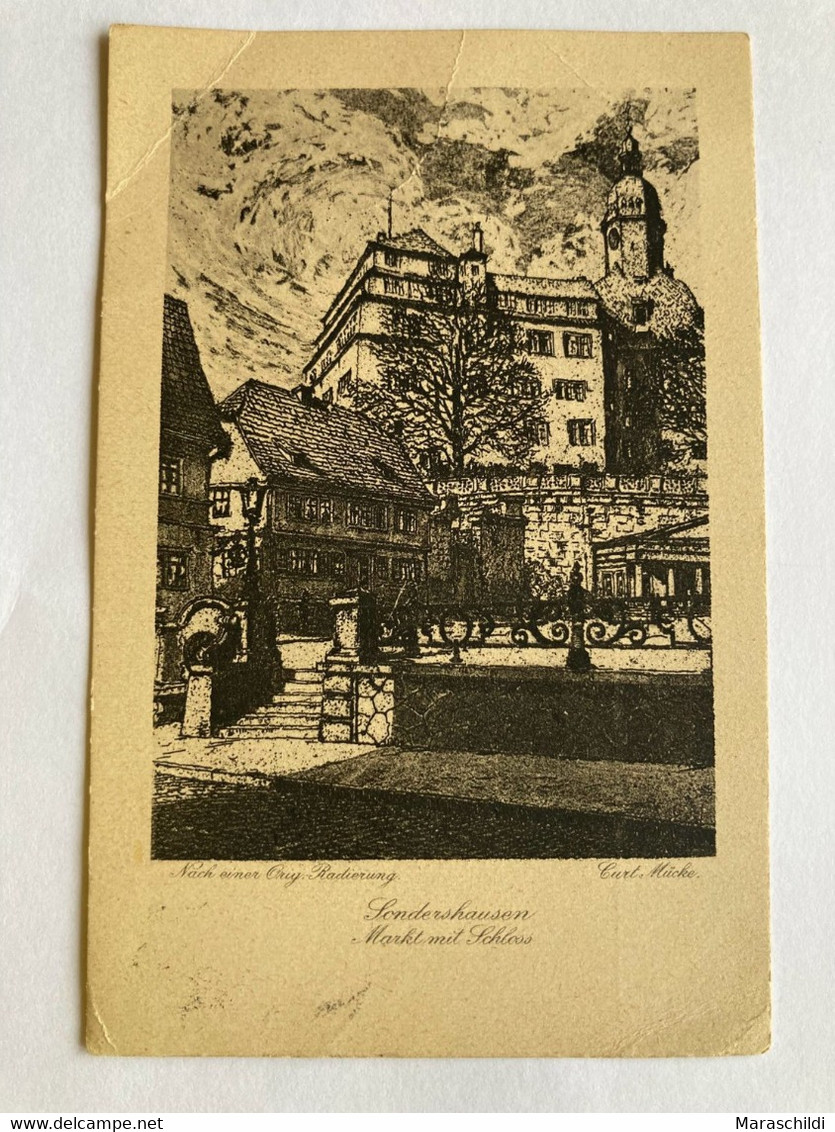 Sondershausen, Markt Mit Schloss, Gelaufen 1920 - Sondershausen