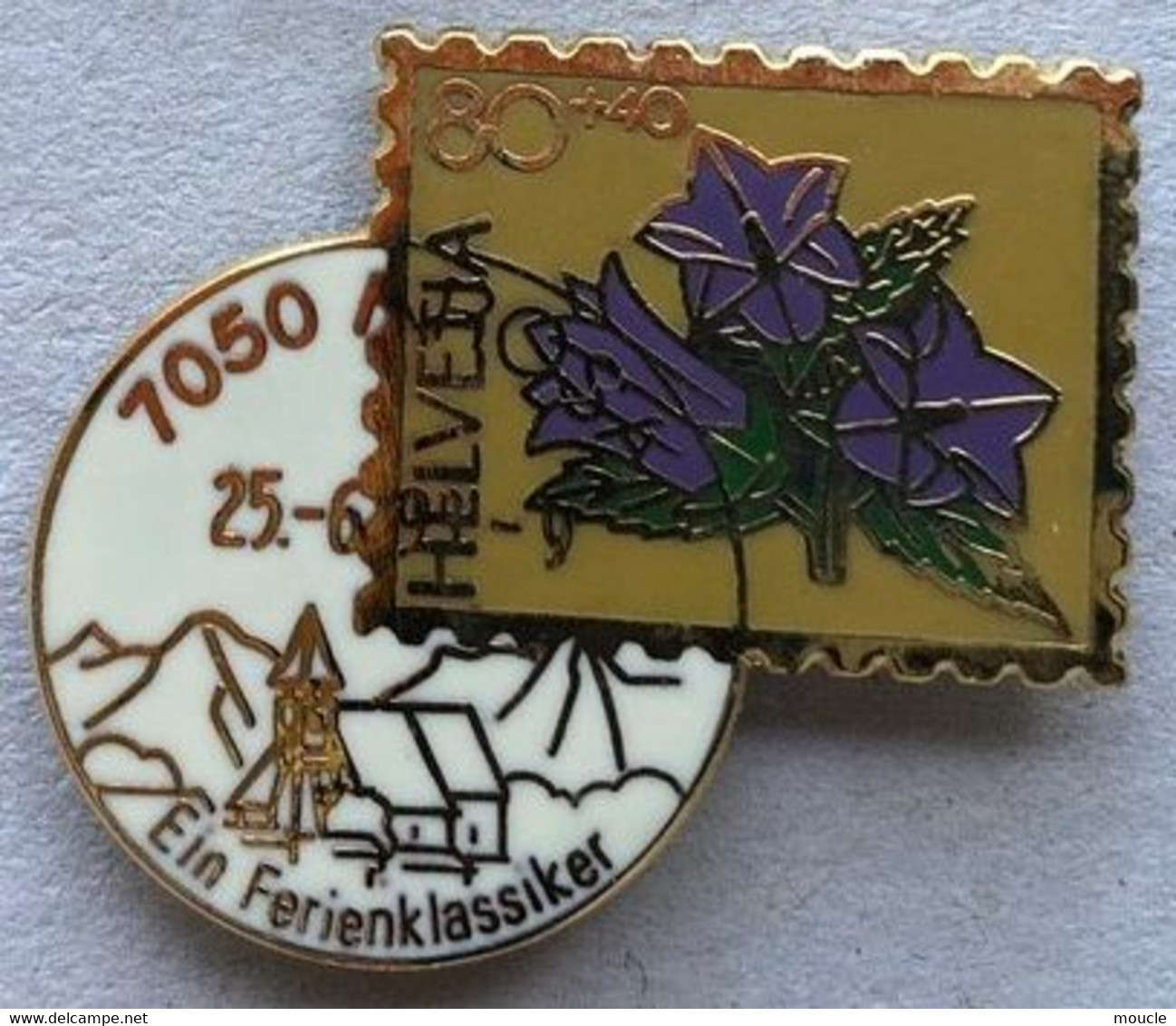 TIMBRE SUISSE 80 + 40 - 7050 EIN FERIENKLASSIKER - HELVETIA - FLEURS - BLUMEN - FLOWERS - SCHWEIZ - EGF - AROSA - (28) - Mail Services