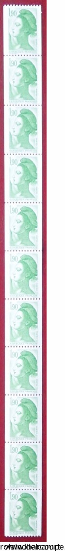 R1337/632 - 1986 - TYPE LIBERTE - N°2426 11 TIMBRES NEUFS** Avec Numéros Rouges Au Verso Sur 2 Timbres - Roulettes