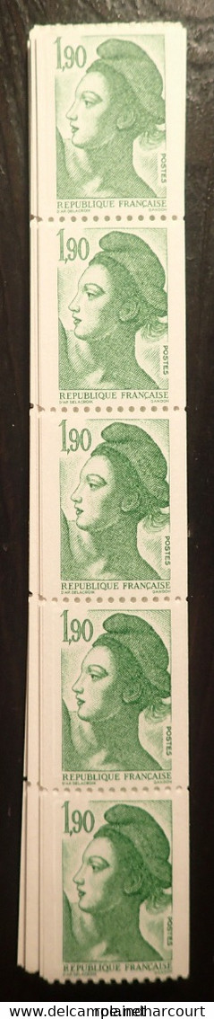 R1337/632BIS - 1986 - TYPE LIBERTE - N°2426 TIMBRES NEUFS** (75 TIMBRES) Avec Numéros Rouges Au Verso Sur 15 Timbres - Roulettes