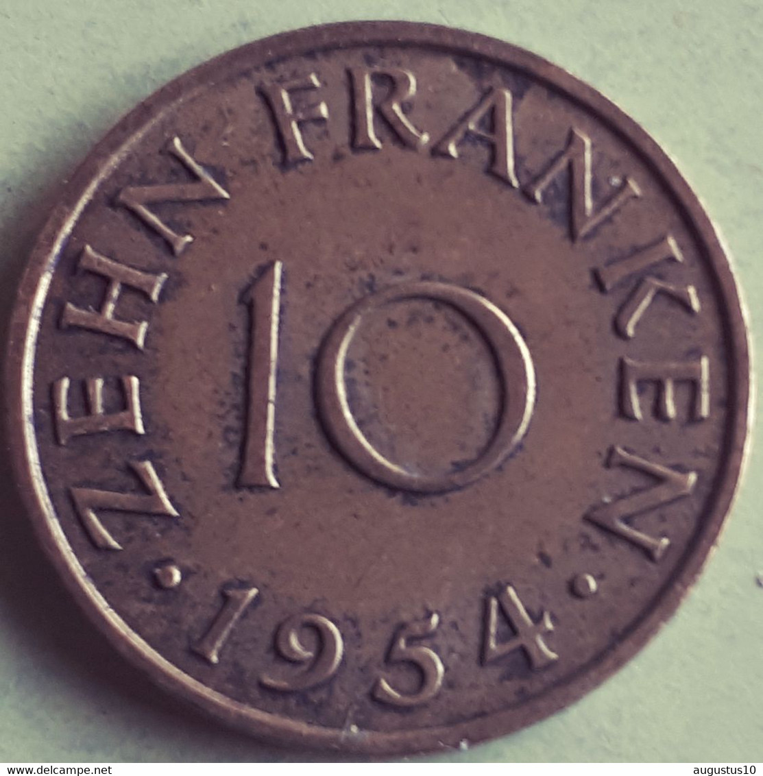 SARRE / SAARLAND: 10 FRANCS 1954  KM 1 - Altri & Non Classificati