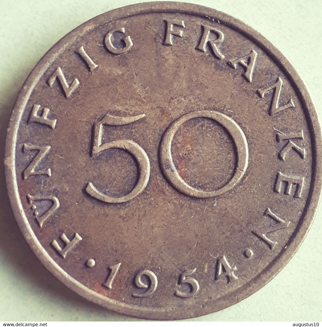 SARRE / SAARLAND: 50 FRANCS 1954  KM 3 - Andere & Zonder Classificatie