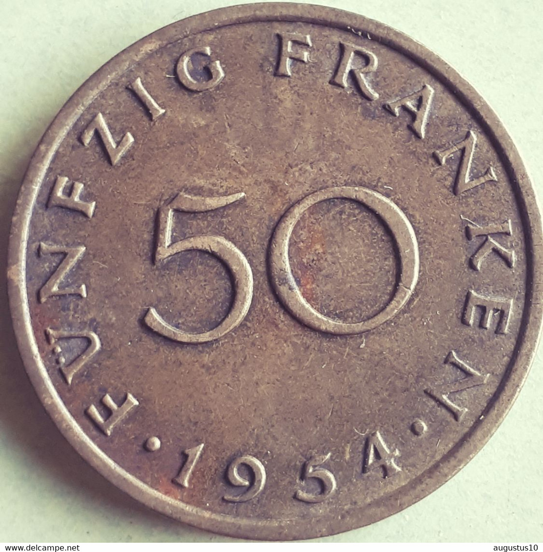 SARRE / SAARLAND: 50 FRANCS 1954  KM 3 - Otros & Sin Clasificación