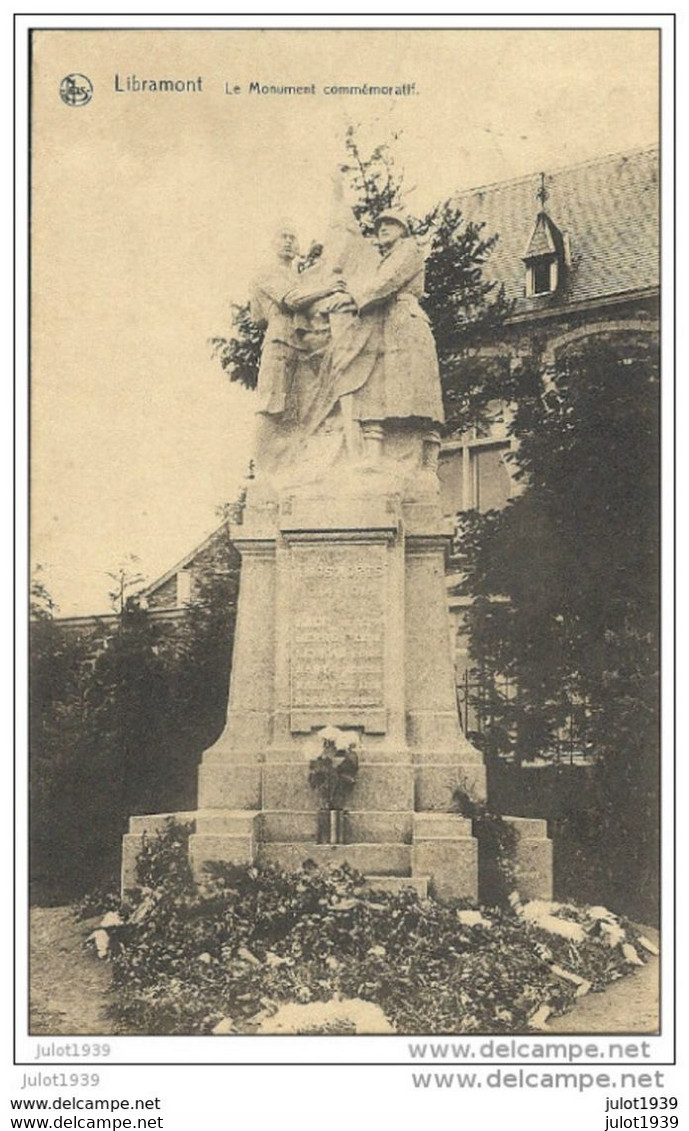 LIBRAMONT ..-- Le Monument Commémoratif . Vers BERTRIX ( Melle Marie JACOB ) . Voir Texte Verso . - Libramont-Chevigny