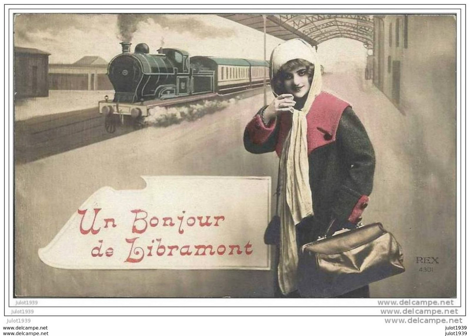 LIBRAMONT ..-- TRAIN .  Un Bonjour De .... 1912 Vers BERTRIX ( Melle Rosa STIENNE ) . Voir Verso . - Libramont-Chevigny