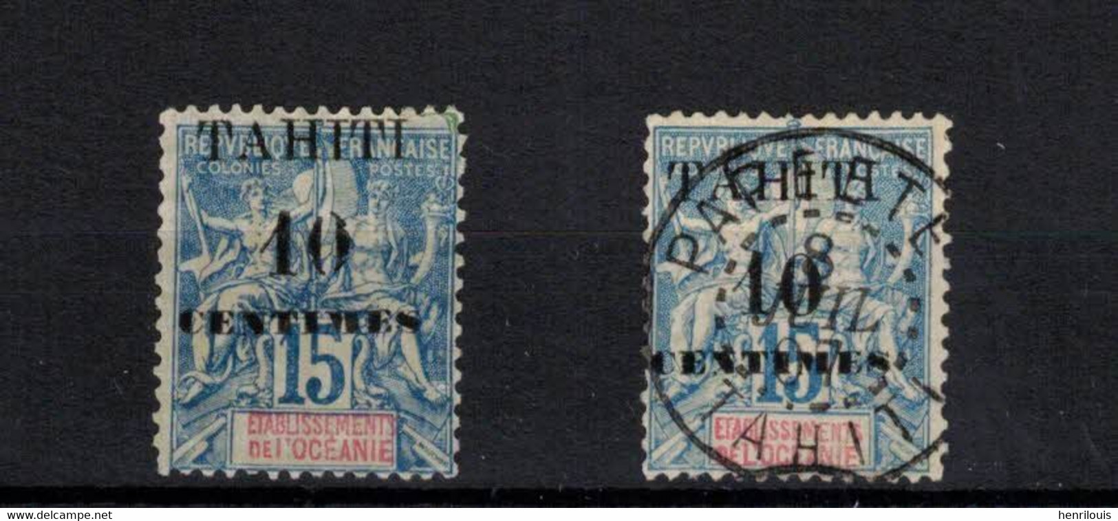 TAHITI   Timbres  De 1903   ( Ref 3762 ) - Used Stamps