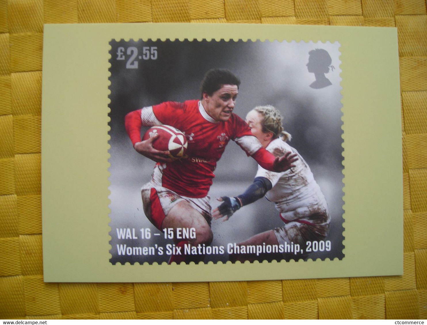 PHQ Rugby Union WAL 16-15 ENG Women's Six Nations Championship 2009 - Stamps (pictures)