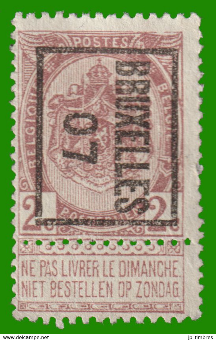 PREO N° 910 - Position B "BRUXELLES 07" - Rollenmarken 1900-09