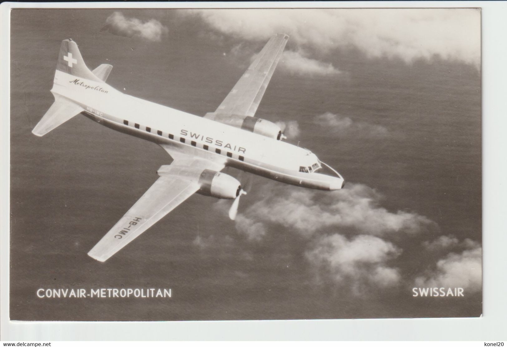 Vintage Rppc Swissair Convair Metropolitan Aircraft - 1919-1938: Entre Guerres