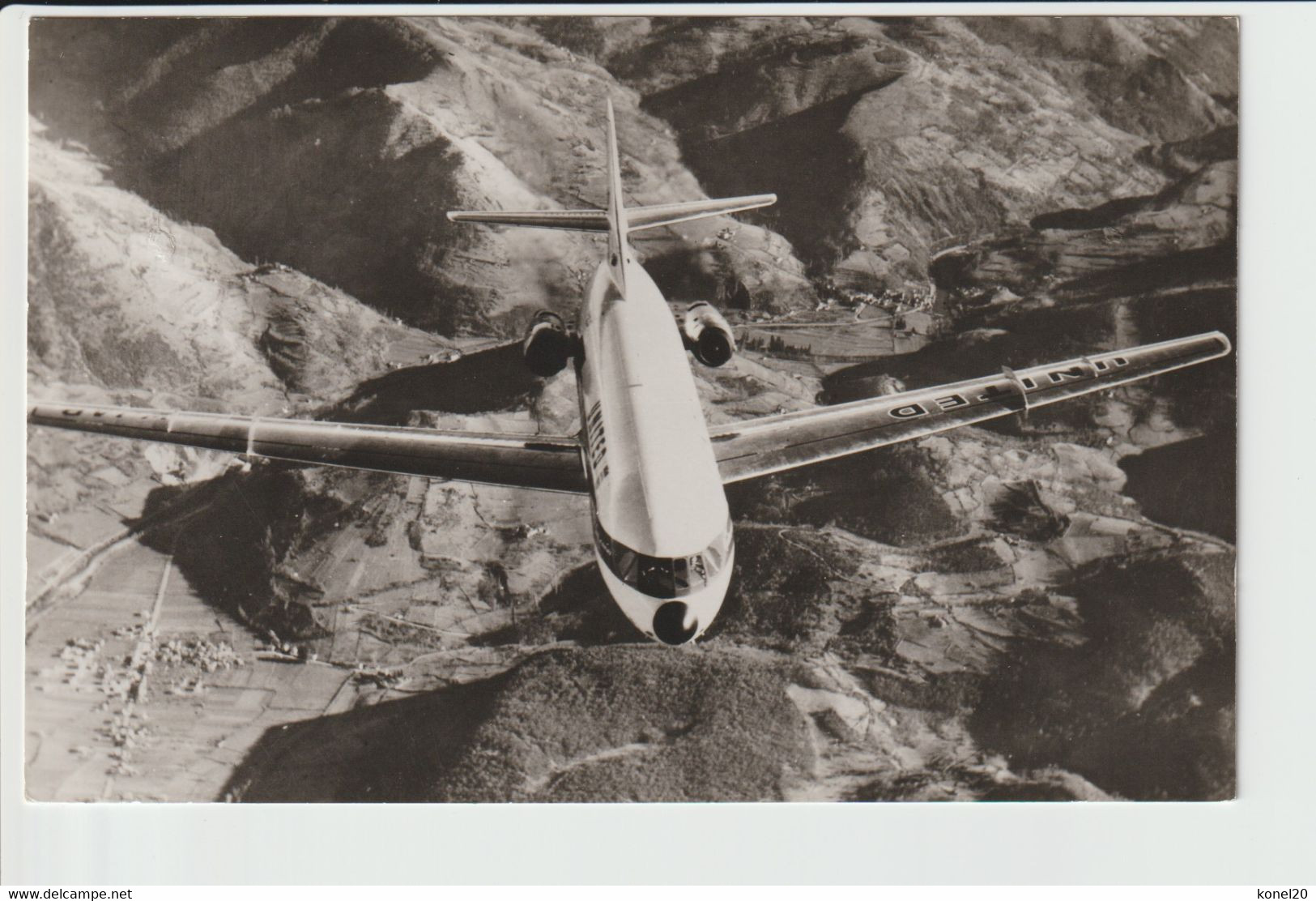 Vintage Rppc United Airlines U.A. Caravelle Aircraft - 1919-1938: Entre Guerres