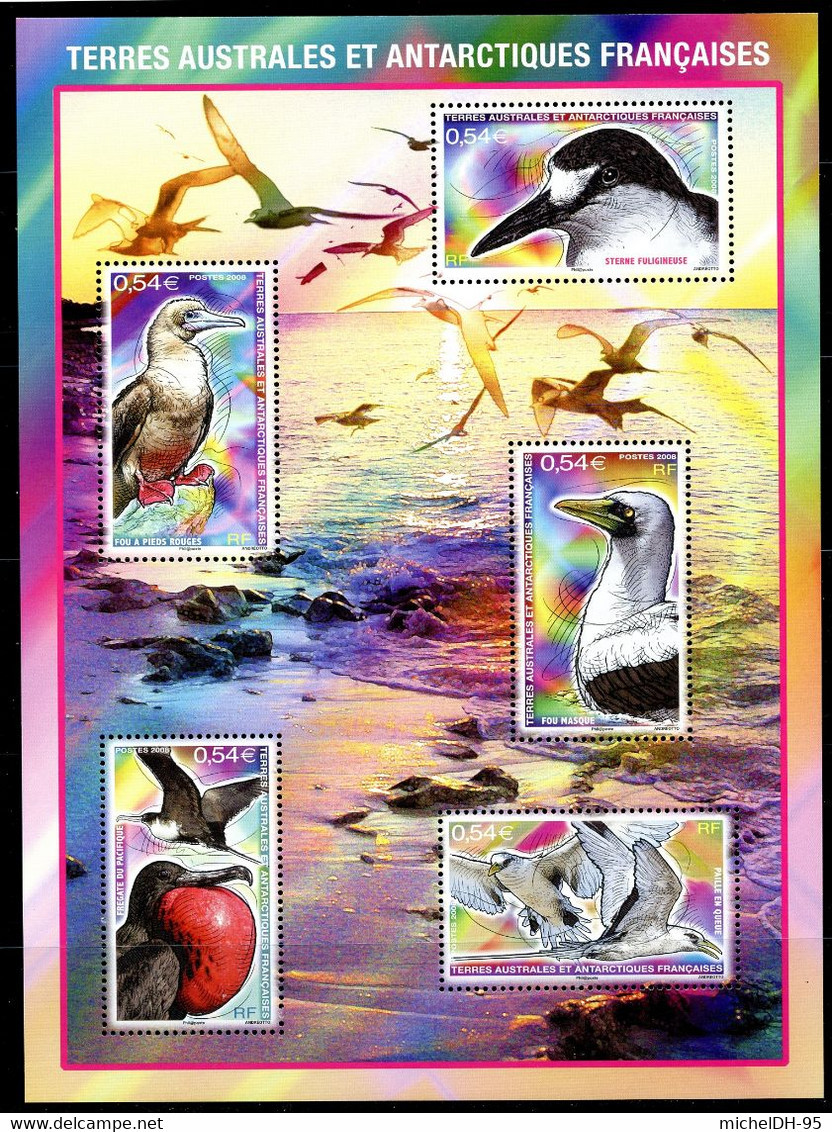 TAAF - 2008 - Oiseaux Des Iles Eparses - 5 Timbres - NEUF -  No BF 21  514-515-516-517-518 - Cote 10,00 € - Nuevos