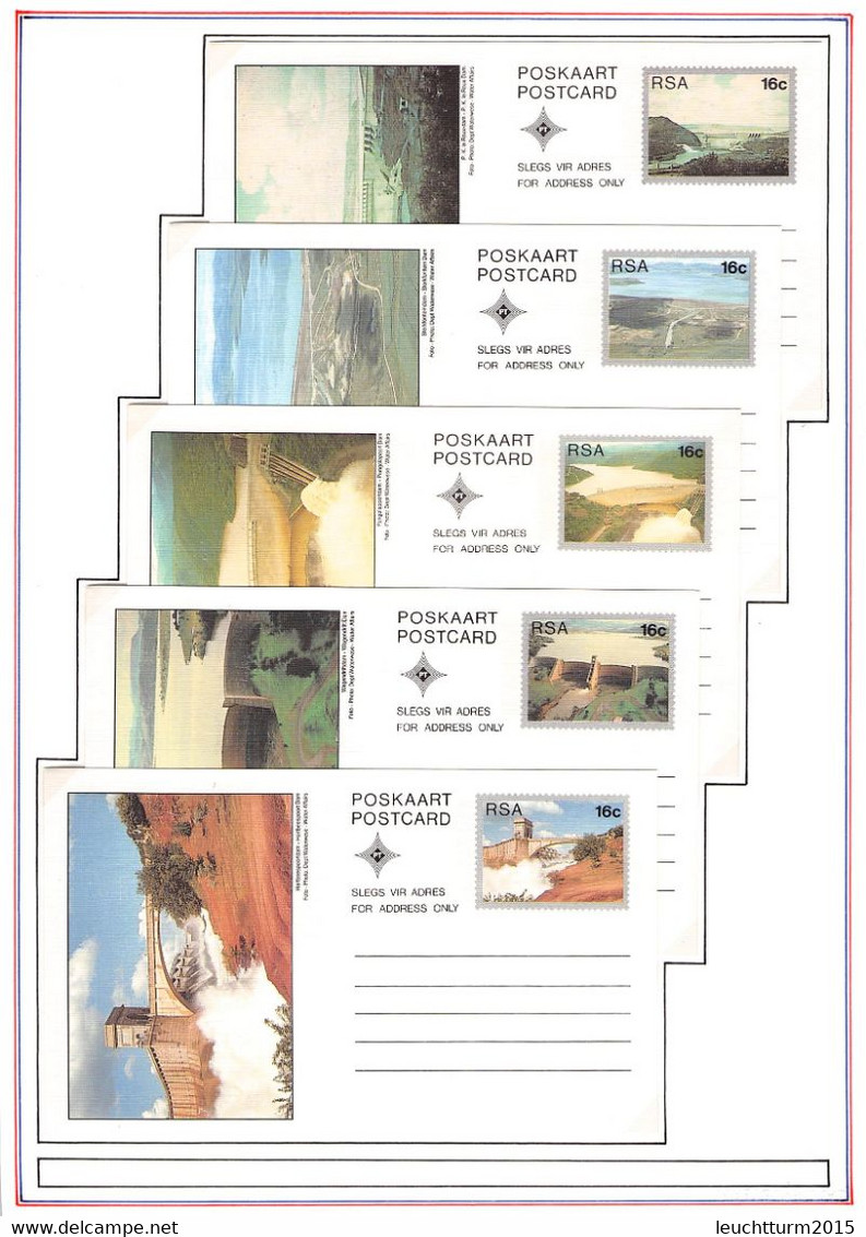 SOUTH AFRICA - POSTCARDS 16c EMBANKMENT DAM 1987 Unc / QG136 - Unused Stamps