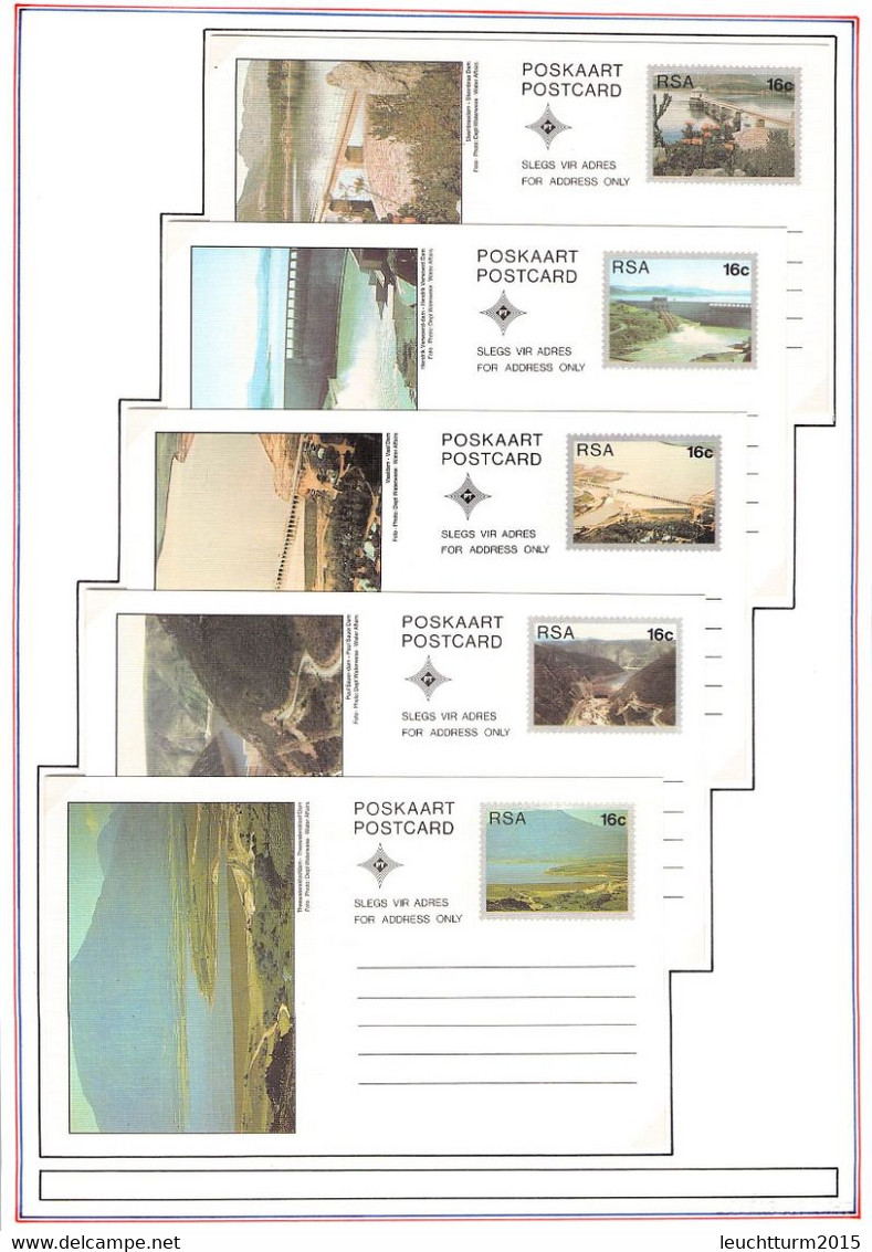 SOUTH AFRICA - POSTCARDS 16c EMBANKMENT DAM 1987 Unc / QG136 - Unused Stamps