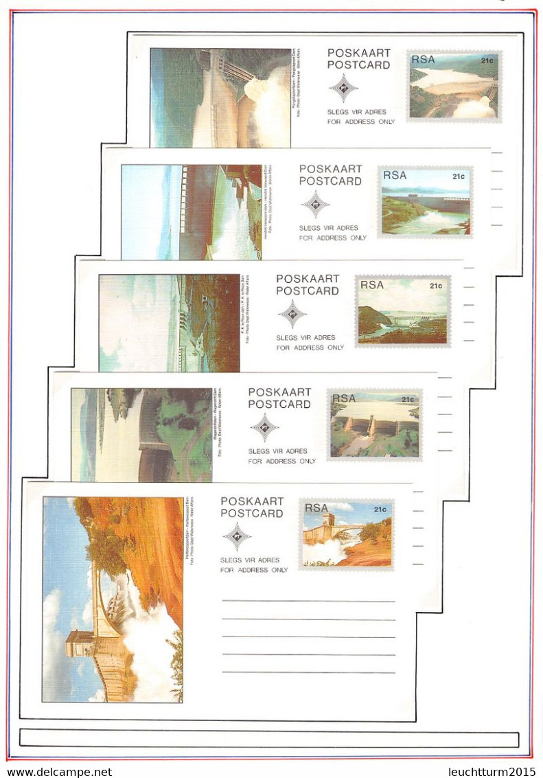 SOUTH AFRICA - POSTCARDS 21c EMBANKMENT DAM 1990 Unc / QG136 - Nuevos