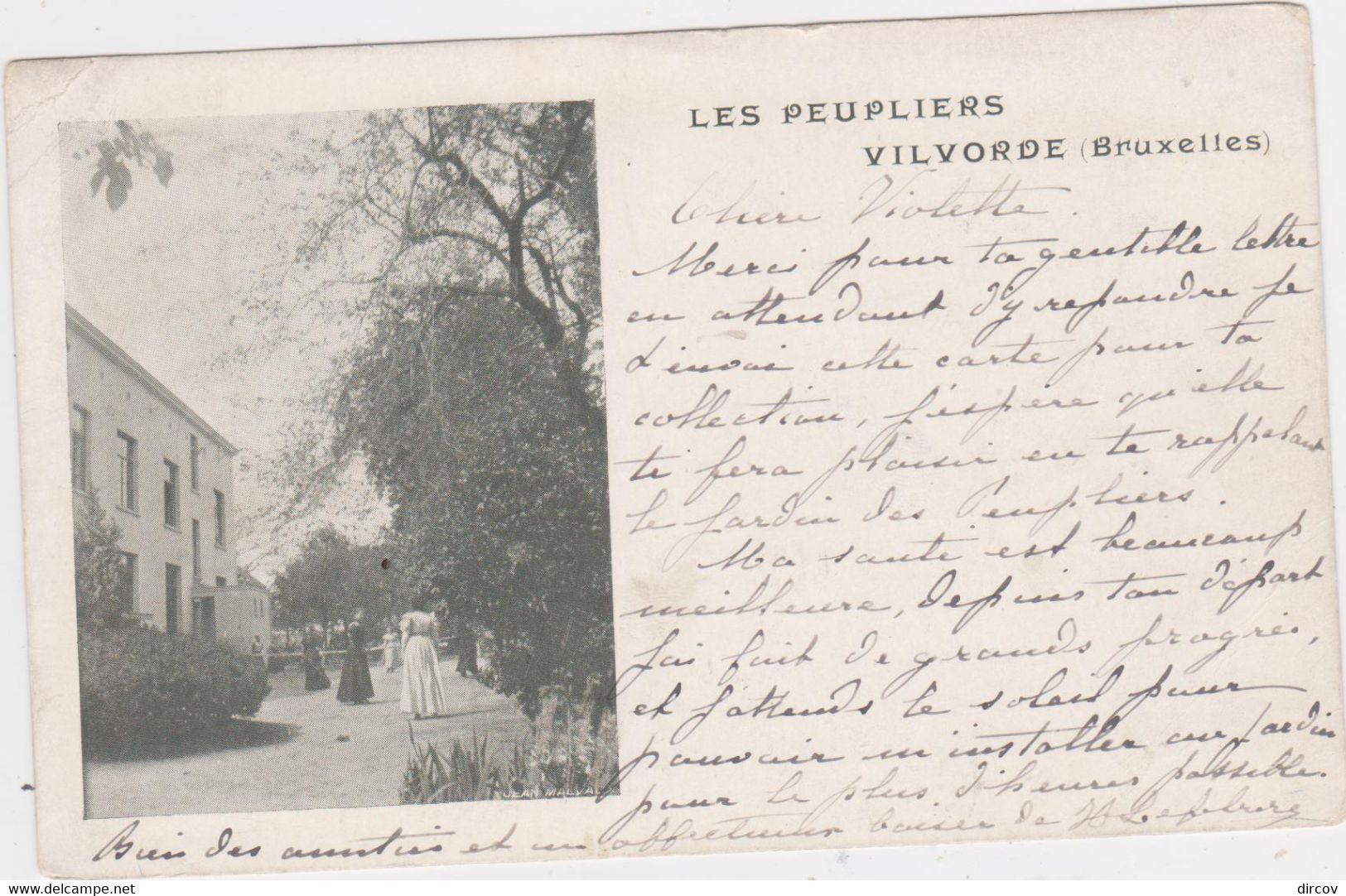 Vilvoorde - Les Peupliers (Malvaux) (gelopen Kaart Van Voor 1900 Met Zegel) - Vilvoorde