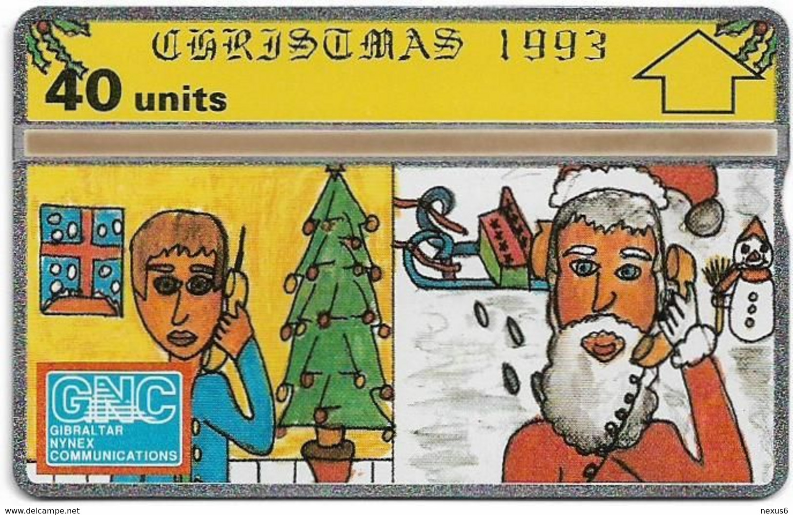 Gibraltar - GNC - L&G - Christmas '93 - 310L - 10.1993, 40Units, 10.000ex, Mint - Gibraltar