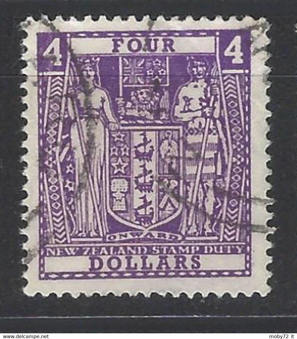 Nuova Zelanda - 1967 - Usato/used - Fiscali - Stempelmarken - Mi N. 82 - Fiscaux-postaux