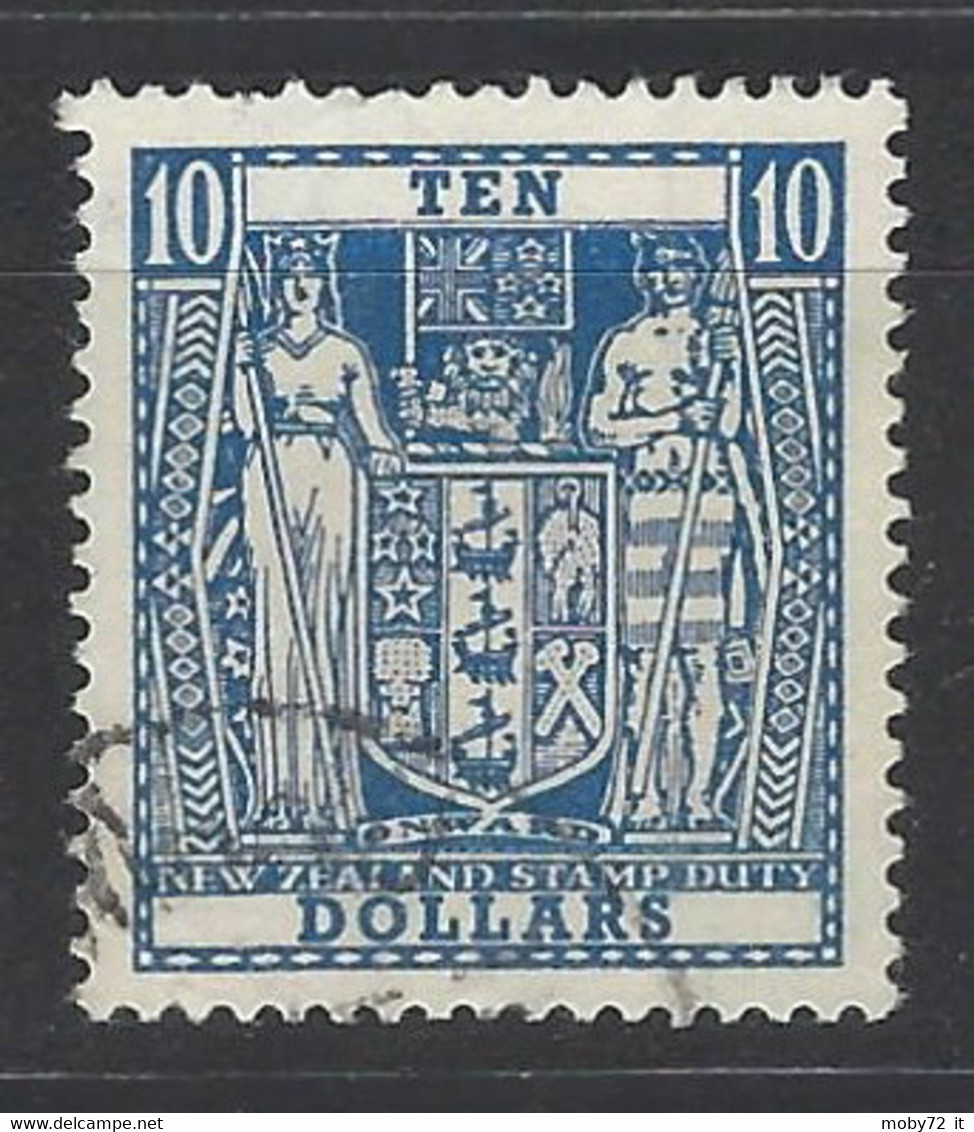 Nuova Zelanda - 1967 - Usato/used - Fiscali - Stempelmarken - Mi N. 85 - Fiscaux-postaux