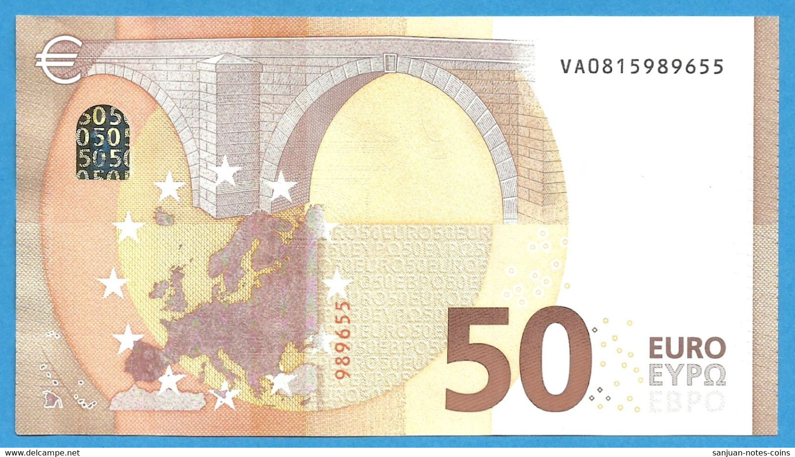 50 EURO SPAIN DRAGHI VA-V001 UNC-FDS (D061) - 50 Euro