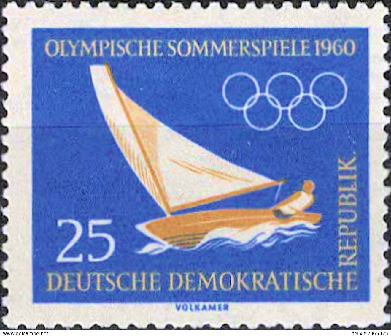 10344 Mi Nr. 749 DDR (1960) Postfrisch - Olympische Sommer- Und Winterspiele, Rom Und Squaw Valley - Gebraucht