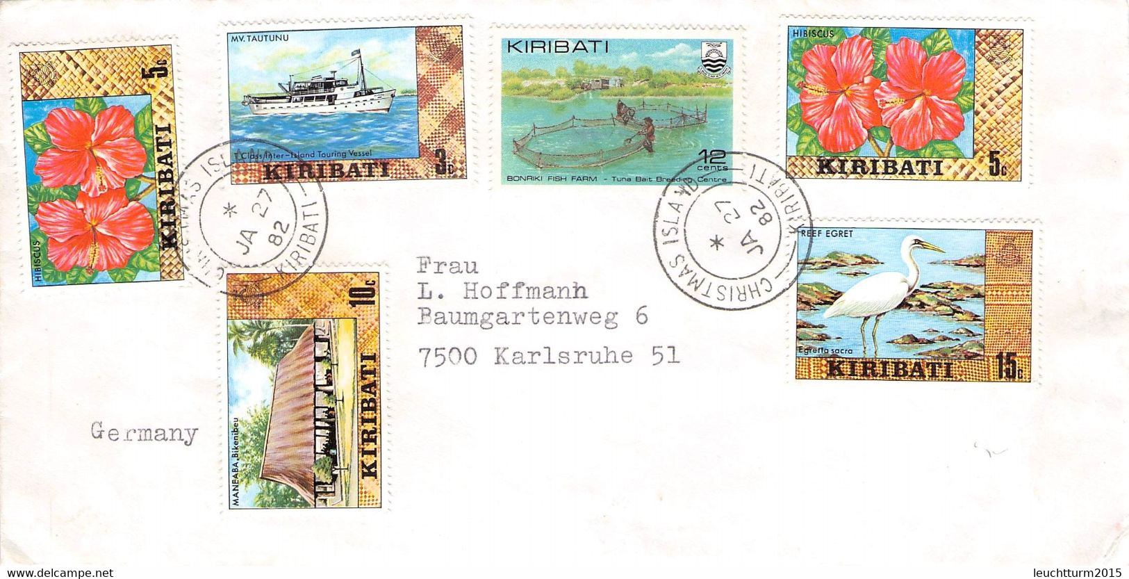 KIRIBATI - LETTER 1982 > KARLSRUHE/DE / GR122 - Kiribati (1979-...)