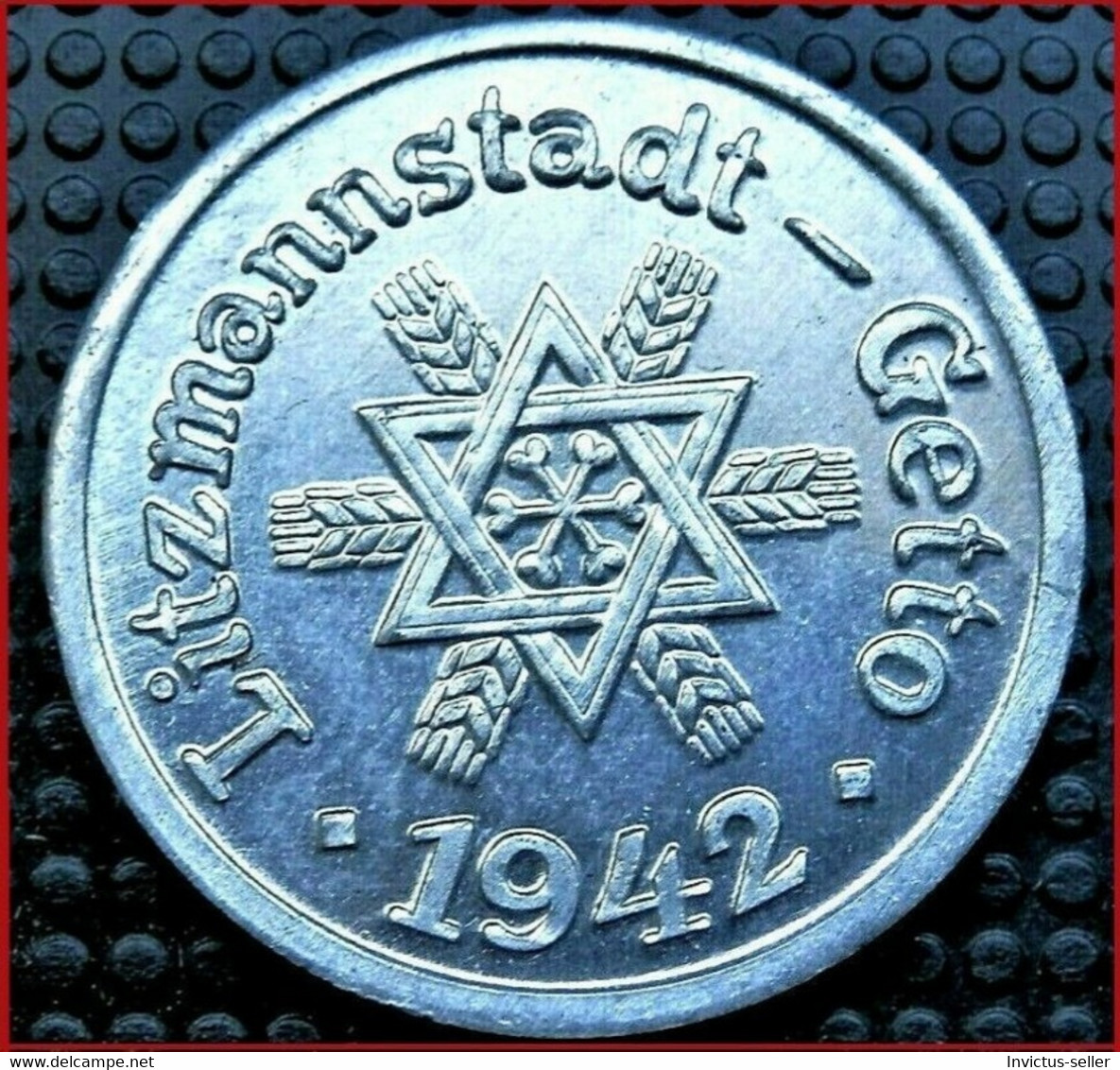 GETTO 10 MARK 1942 LITZMANNSTADT GERMAN COIN MONETA GHETTO EBREI JUDE JUIFE Auschwitz JUDE EBREI GERMANY - Collections