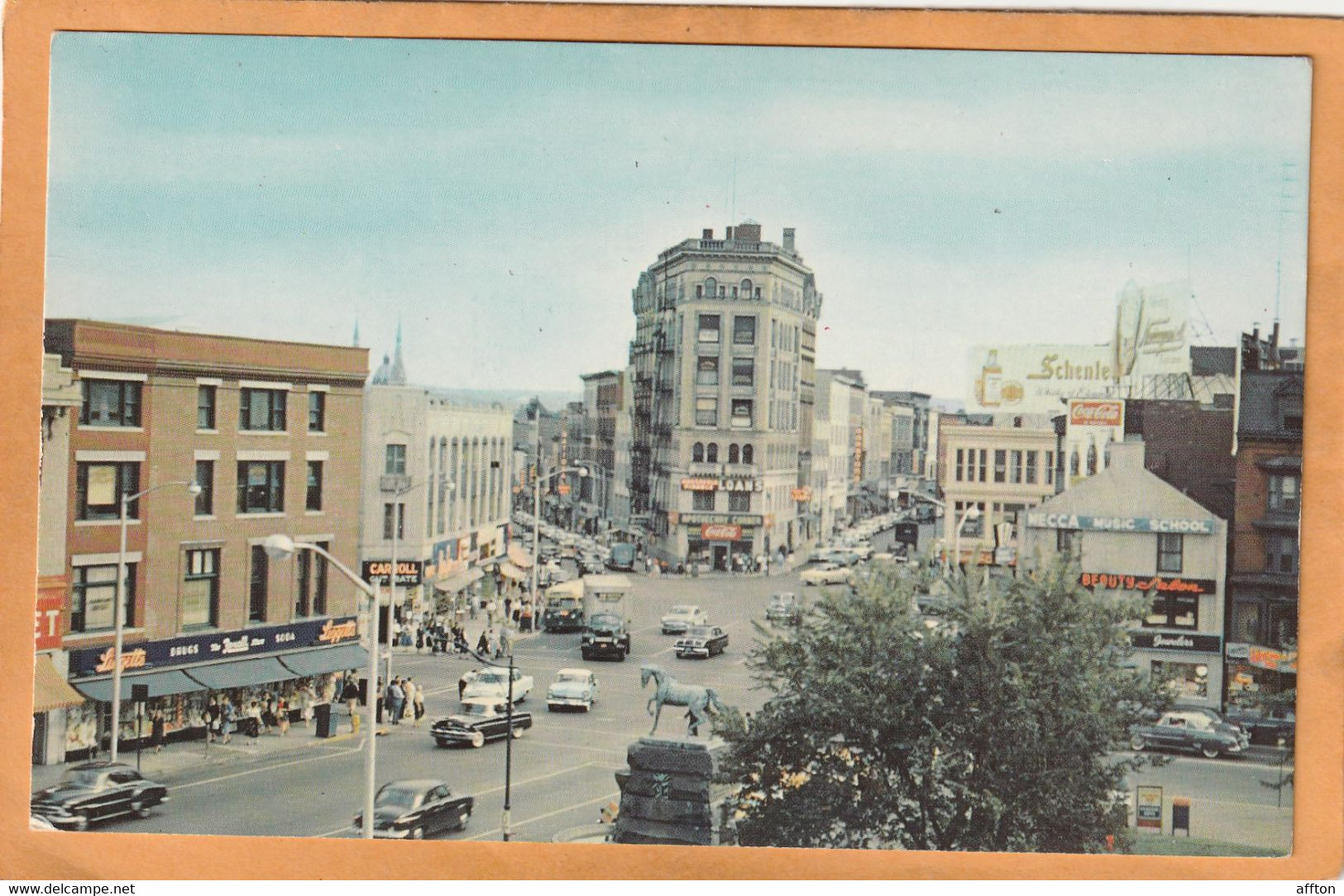 Waterbury CT Coca Cola Advertising Sign Old Postcard - Waterbury