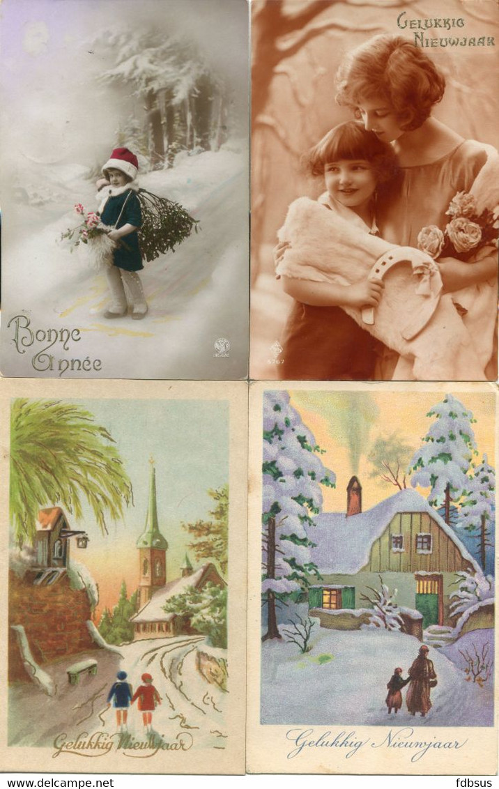 8 Oude Nieuwjaars Kaarten - Old Newyear Cards - Vieux Cartes De Nouvel An - Alte Neues Jahr Karten - 新年 -          NY8 - Nouvel An