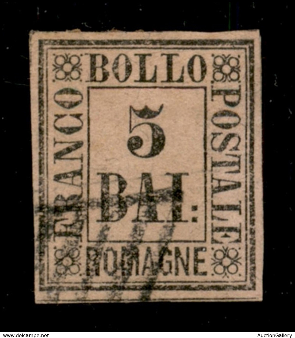 Antichi Stati Italiani - Romagne - 1859 - 5 Bai (6) Usato - Cert AG (700) - Autres & Non Classés