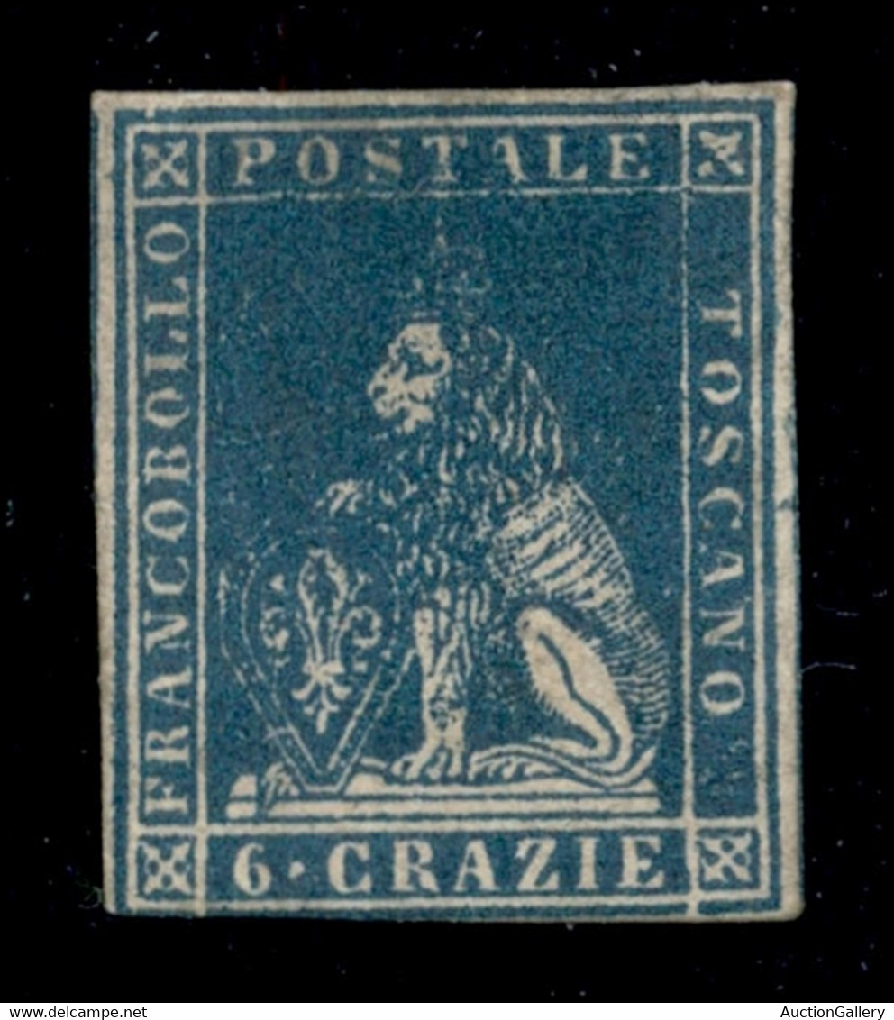 Antichi Stati Italiani - Toscana - 1857 - 6 Crazie (15) Nuovo Senza Gomma - Corto In Basso (7.500) - Autres & Non Classés