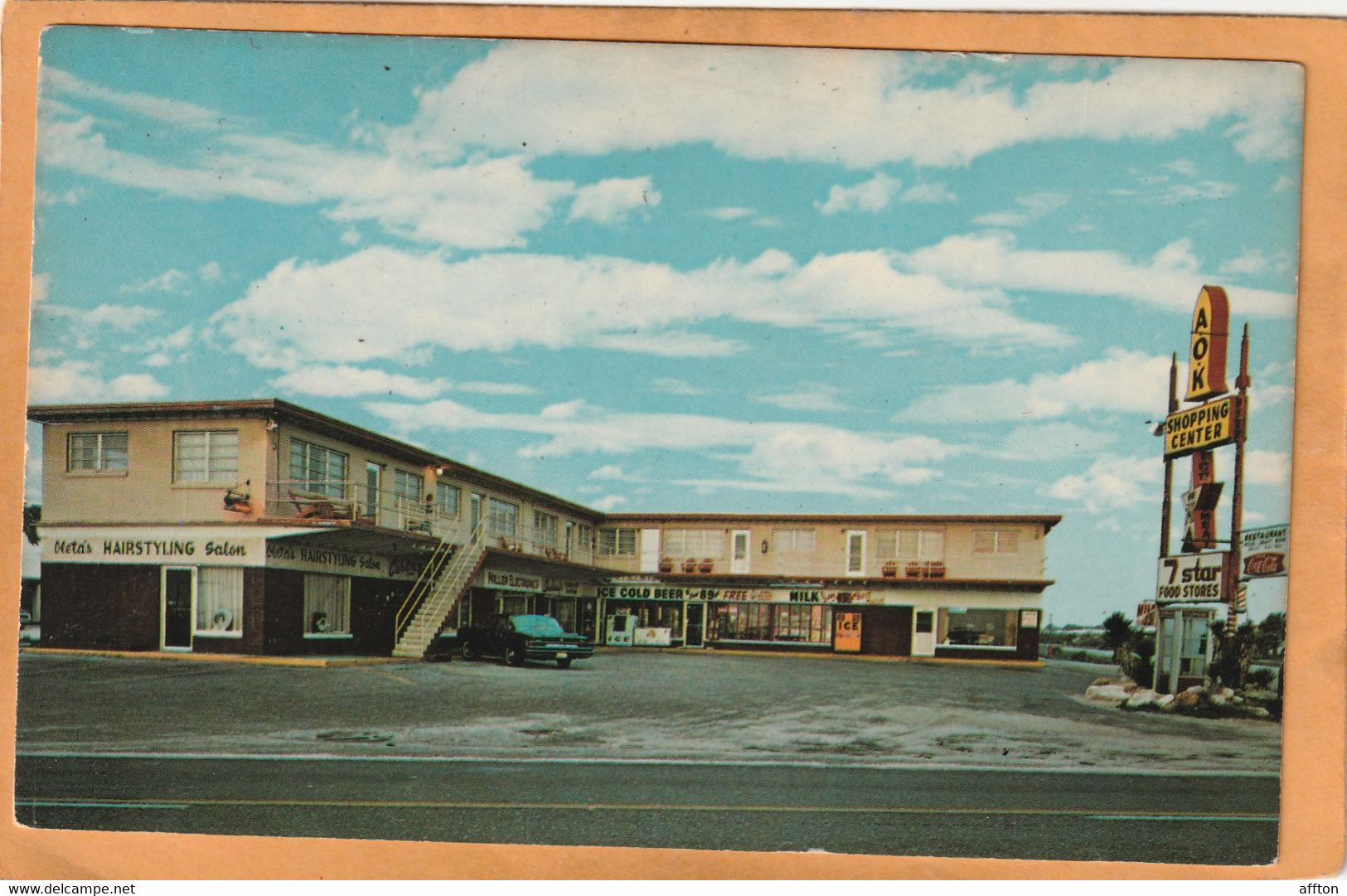 Ormond Beach FL GA Coca Cola Advertising Sign Old Postcard - Sarasota