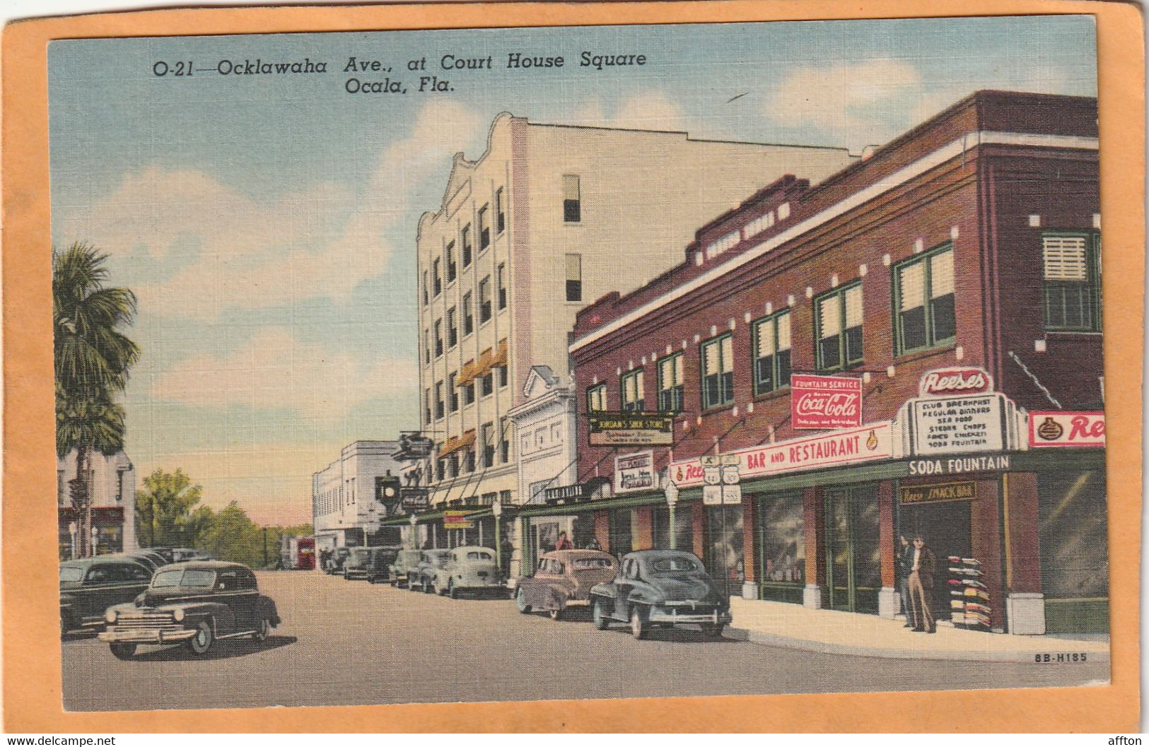 Ocala FL GA Coca Cola Advertising Sign Old Postcard - Ocala