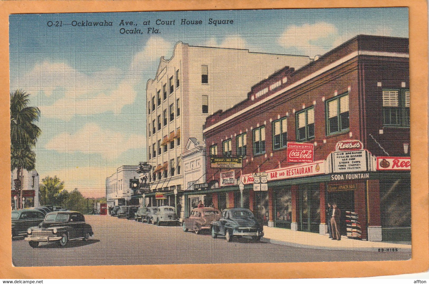 Ocala FL GA Coca Cola Advertising Sign Old Postcard - Ocala