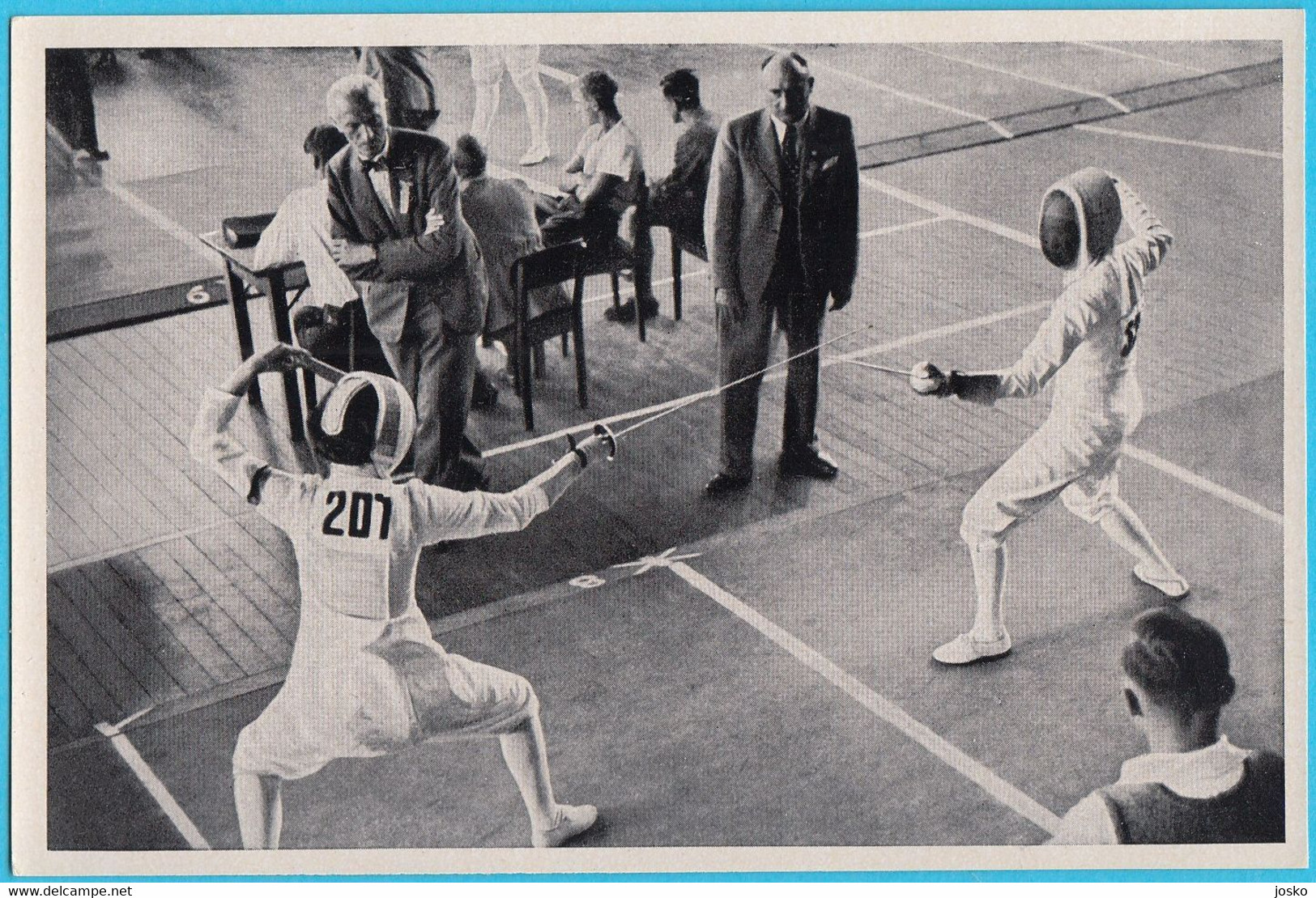 OLYMPIC GAMES BERLIN 1936 - Fencing Heedwig Haas Vs Thea Keller Romania German Vintage Card* Escrime Fechten Scherma - Trading Cards