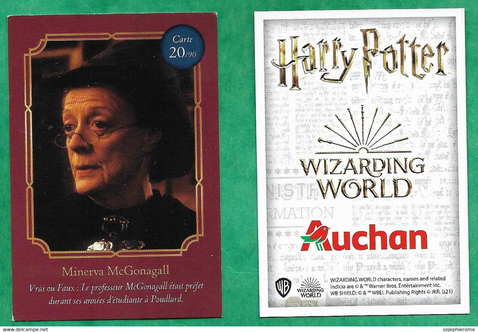 Auchan "Harry Potter Wizarding World" Minerva McGonagall 20/90 - 2scans - Harry Potter