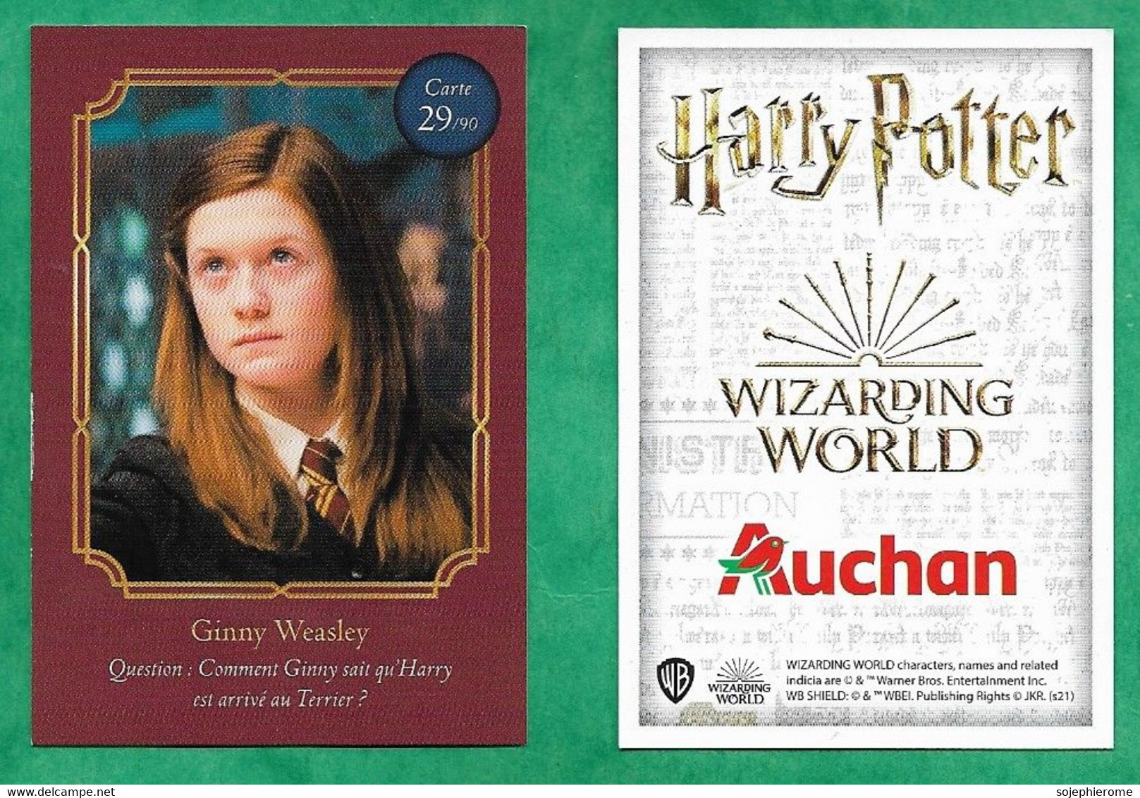 Auchan "Harry Potter Wizarding World" Ginny Weasley 29/90 - 2scans - Harry Potter