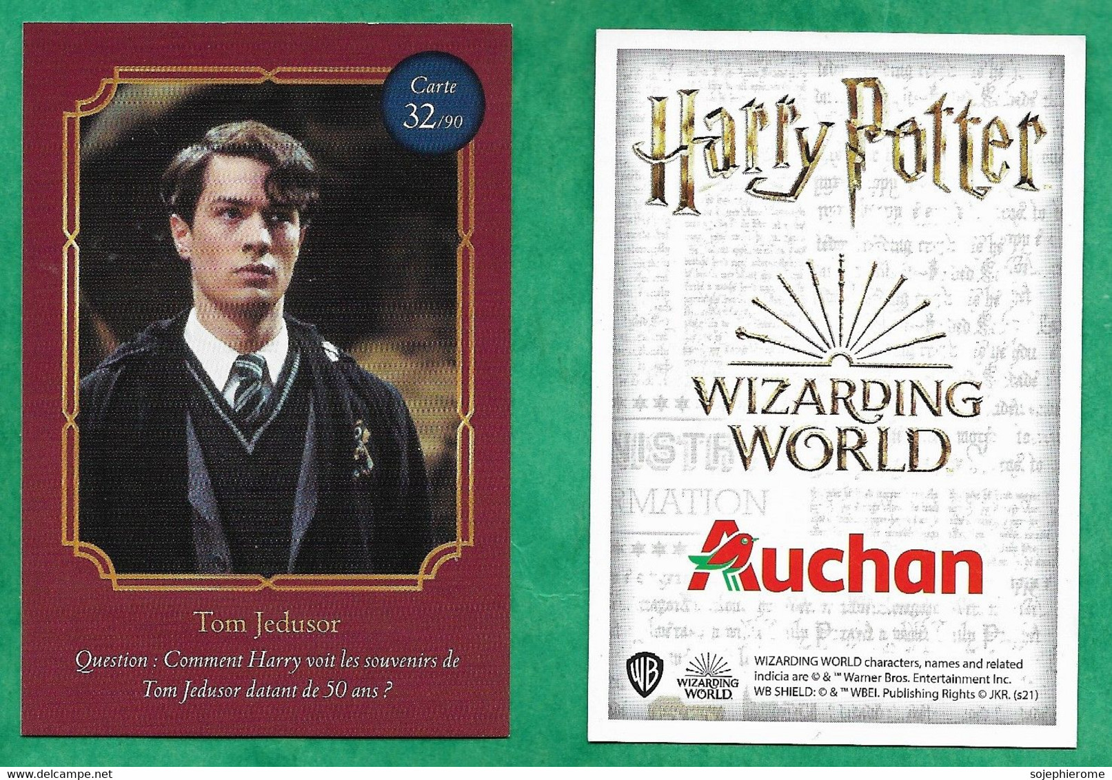 Auchan "Harry Potter Wizarding World" Tom Jedusor 32/90 - 2scans - Harry Potter